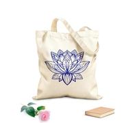AILOONG Sacs à main en polyester et coton Studio de yoga bouddhiste Lotus Flower pour méditer tissu épais de 340g/m² Utilise comme trousse de maquillage