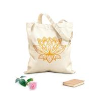 AILOONG Sacs à main en polyester et coton Studio de yoga bouddhiste Lotus Flower pour méditer tissu épais de 340g/m² Utilise comme trousse de maquillage