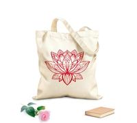 AILOONG Sacs à main en polyester et coton Studio de yoga bouddhiste Lotus Flower pour méditer tissu épais de 340g/m² Utilise comme trousse de maquillage