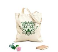 AILOONG Sacs à main en polyester et coton Studio de yoga bouddhiste Lotus Flower pour méditer tissu épais de 340g/m² Utilise comme trousse de maquillage