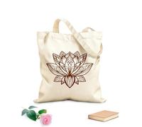 AILOONG Sacs à main en polyester et coton Studio de yoga bouddhiste Lotus Flower pour méditer tissu épais de 340g/m² Utilise comme trousse de maquillage