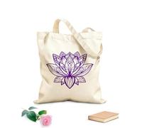 AILOONG Sacs à main en polyester et coton Studio de yoga bouddhiste Lotus Flower pour méditer tissu épais de 340g/m² Utilise comme trousse de maquillage
