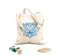 AILOONG Sacs à main en polyester et coton Studio de yoga bouddhiste Lotus Flower pour méditer tissu épais de 340g/m² Utilise comme trousse de maquillage