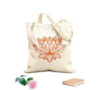 AILOONG Sacs à main en polyester et coton Studio de yoga bouddhiste Lotus Flower pour méditer tissu épais de 340g/m² Utilise comme trousse de maquillage
