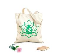 AILOONG Sacs à main en polyester et coton Studio de yoga Lotus Flower Méditation bouddhiste tissu épais de 340g/m² Utilise comme trousse de maquillage