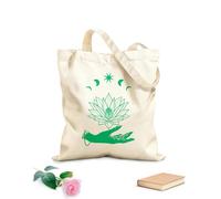AILOONG Sacs à main en polyester et coton Studio de yoga, spa pour les mains, relaxation, fleur de lotus tissu épais de 340g/m² Utilise comme trousse de maquillage