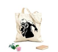 AILOONG Sacs à main en polyester et coton tissu épais de 12 oz Casque de football américain Utilise comme trousse de maquillage 25x30cm Petit