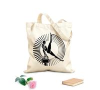 AILOONG Sacs à main en polyester et coton tissu épais de 12 oz Gymnastique acrobatique aérienne, athlète aérien, sport de gymnastique Utilise comme trousse de maquillage 31x36cm Moyen