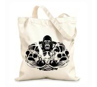 AILOONG Sacs à main en polyester et coton tissu épais de 12 oz Muscles Masculinité Animaux Gorille en colère Utilise comme trousse de maquillage 25x30cm Petit