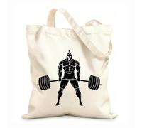 AILOONG Sacs à main en polyester et coton tissu épais de 12 oz Musculation, centre de remise en forme, homme fort, sports de fer, gymnastique Utilise comme trousse de maquillage 25x30cm Petit