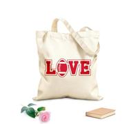 AILOONG Sacs à main en polyester et coton tissu épais de 340g/m² J'adore le football, le jeu de ballon, le sport, la chambre de garçon Utilise comme trousse de maquillage