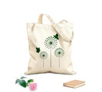 AILOONG Sacs à main en polyester et coton tissu épais de 340g/m² Magnifique vinyle floral avec des fleurs de pissenlit et des papillons Utilise comme trousse de maquillage