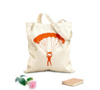 AILOONG Sacs à main en polyester et coton tissu épais de 340g/m² Parachutiste, parachutiste, sport extrême, parachutisme Utilise comme trousse de maquillage