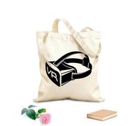 AILOONG Sacs à main en polyester et coton VR Réalité Virtuelle Jeu Vidéo Film tissu épais de 12 oz Utilise comme trousse de maquillage 35x40cm Grand