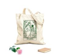 AILOONG Sacs bandoulière en toile de coton Carte de tarot des amoureux dans le style Art nouveau Squelettes tissu épais de 340g/m² Utilise comme sac à outils