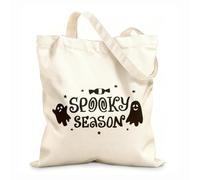 AILOONG Sacs bandoulière en toile de coton Citations d'Halloween - Saison des frissons tissu épais de 12 oz Utilise comme sac à outils 25x30cm Petit