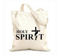 AILOONG Sacs bandoulière en toile de coton Croix du Saint-Esprit sur fond noir tissu épais de 12 oz Utilise comme sac à outils 31x36cm Moyen