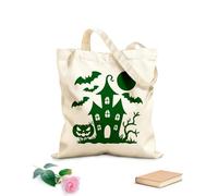 AILOONG Sacs bandoulière en toile de coton Image d'une chauve-souris fantôme pour Halloween tissu épais de 340g/m² Utilise comme sac à outils