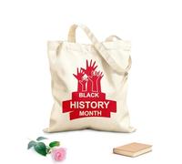 AILOONG Sacs bandoulière en toile de coton Mois de l'histoire des Noirs sur fond blanc tissu épais de 340g/m² Utilise comme sac à outils