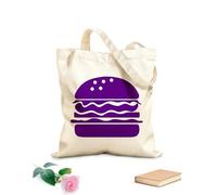 AILOONG Sacs bandoulière en toile de coton Silhouette de hamburger ou de restauration rapide tissu épais de 340g/m² Utilise comme sac à outils