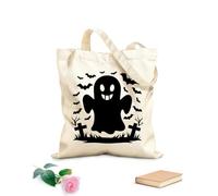 AILOONG Sacs bandoulière en toile de coton Une image de fantôme d'Halloween tissu épais de 12 oz Utilise comme sac à outils 31x36cm Moyen
