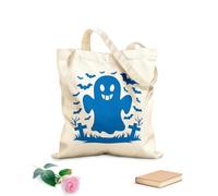 AILOONG Sacs bandoulière en toile de coton Une image de fantôme d'Halloween tissu épais de 340g/m² Utilise comme sac à outils