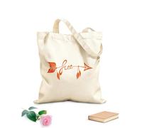 AILOONG Sacs de courses en polyester et coton Amour sauvage, mot gratuit dans la flèche bohème tissu épais de 340g/m² Réutilisable