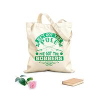 AILOONG Sacs de courses en polyester et coton Citation et proverbe sur la pêche : Il a une canne à pêche tissu épais de 340g/m² Réutilisable