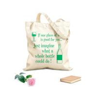 AILOONG Sacs de courses en polyester et coton Citations et proverbes humoristiques sur le vin : les 100 meilleurs pour vos créations graphiques tissu épais de 340g/m² Réutilisable
