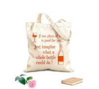 AILOONG Sacs de courses en polyester et coton Citations et proverbes humoristiques sur le vin : les 100 meilleurs pour vos créations graphiques tissu épais de 340g/m² Réutilisable