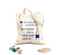 AILOONG Sacs de courses en polyester et coton Citations et proverbes humoristiques sur le vin : les 100 meilleurs pour vos créations graphiques tissu épais de 340g/m² Réutilisable