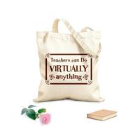 AILOONG Sacs de courses en polyester et coton Citations sur le pouvoir quasi illimité des enseignants tissu épais de 340g/m² Réutilisable