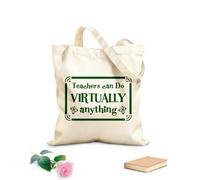 AILOONG Sacs de courses en polyester et coton Citations sur le pouvoir quasi illimité des enseignants tissu épais de 340g/m² Réutilisable