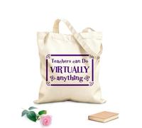 AILOONG Sacs de courses en polyester et coton Citations sur le pouvoir quasi illimité des enseignants tissu épais de 340g/m² Réutilisable