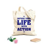 AILOONG Sacs de courses en polyester et coton Donnez du peps à votre vie grâce à l'action tissu épais de 340g/m² Réutilisable