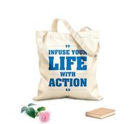 AILOONG Sacs de courses en polyester et coton Donnez du peps à votre vie grâce à l'action tissu épais de 340g/m² Réutilisable