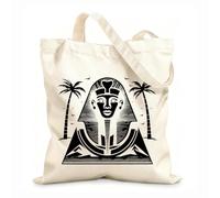 AILOONG Sacs de courses en polyester et coton Égypte, silhouette minimaliste et simple tissu épais de 12 oz Réutilisable 31x36cm Moyen