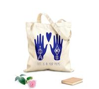 AILOONG Sacs de courses en polyester et coton Le destin est entre vos mains - Citation inspirante tissu épais de 340g/m² Réutilisable