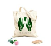 AILOONG Sacs de courses en polyester et coton Le destin est entre vos mains - Citation inspirante tissu épais de 340g/m² Réutilisable