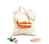 AILOONG Sacs de courses en polyester et coton L'excitation du kayak en eaux vives tissu épais de 340g/m² Réutilisable