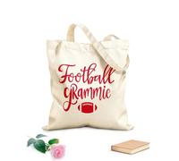 AILOONG Sacs de courses en polyester et coton Mamie footballeuse tissu épais de 340g/m² Réutilisable