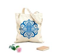 AILOONG Sacs de courses en polyester et coton Méditations mystiques Art du mandala de la pieuvre tissu épais de 340g/m² Réutilisable