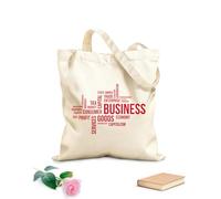 AILOONG Sacs de courses en polyester et coton Nuage de mots clés Entreprise tissu épais de 340g/m² Réutilisable