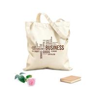 AILOONG Sacs de courses en polyester et coton Nuage de mots clés Entreprise tissu épais de 340g/m² Réutilisable