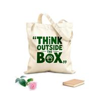 AILOONG Sacs de courses en polyester et coton Penser différemment : défis de l’approche G tissu épais de 340g/m² Réutilisable