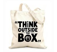 AILOONG Sacs de courses en polyester et coton Penser différemment : défis de l’approche G tissu épais de 12 oz Réutilisable 31x36cm Moyen