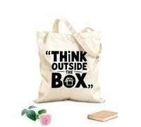 AILOONG Sacs de courses en polyester et coton Penser différemment : défis de l’approche G tissu épais de 12 oz Réutilisable 35x40cm Grand