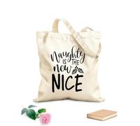 AILOONG Sacs de courses en polyester et coton tissu épais de 12 oz « Être méchant, c’est le nouveau gentil » : Citations inspirantes Réutilisable 25x30cm Petit