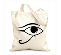 AILOONG Sacs de courses en polyester et coton tissu épais de 12 oz L'Œil d'Horus en Égypte Réutilisable 25x30cm Petit