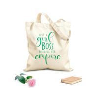 AILOONG Sacs de courses en polyester et coton tissu épais de 340g/m² Citations d'une entrepreneuse qui construit son empire Réutilisable